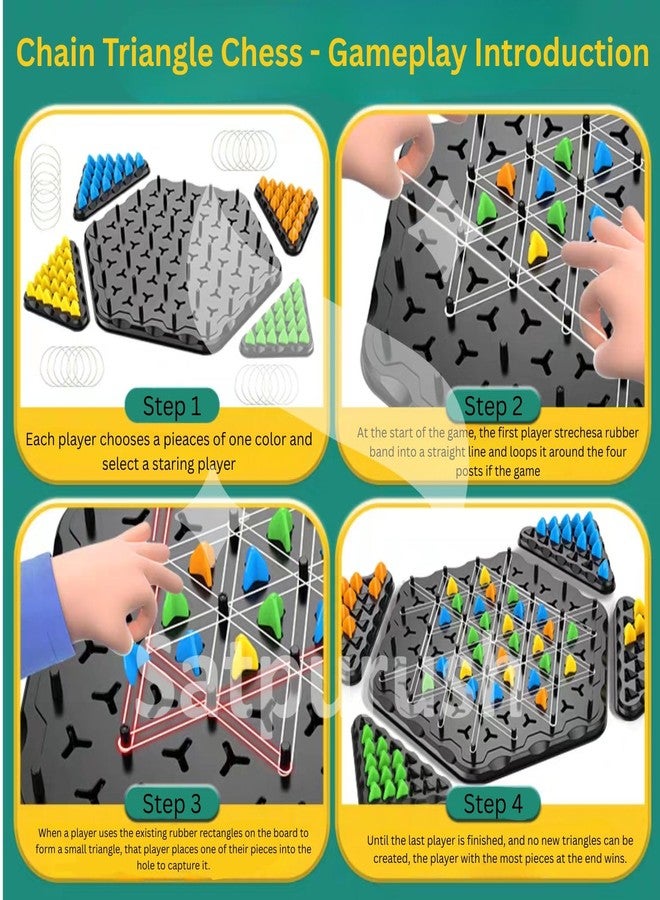 Satpurush Chain Triangular Chess Board Game - Educational & Strategy Indoor Games for Kids 7-14 Years, Fun Learning Board Games for Boys & Girls, Family Game Night, Gift for Kids Age 8-12 - Image 3